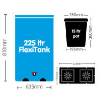 AutoPot easy2grow 16 mit 15 Liter Pflanztopf (Pro FlexiTank)