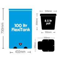 AutoPot 9Pot System mit 8,5 Liter Pflanztopf (Pro FlexiTank)